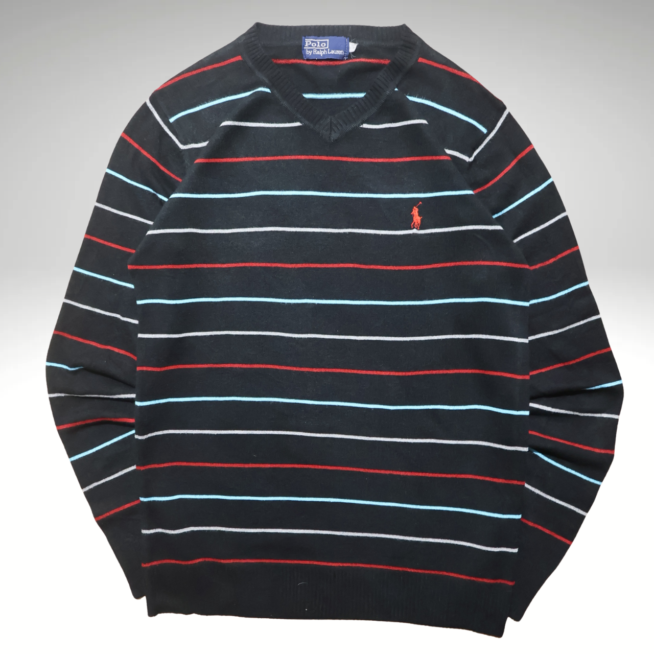 Mens Stripy Crew neck Ralph Lauren Sweatshirt (M)