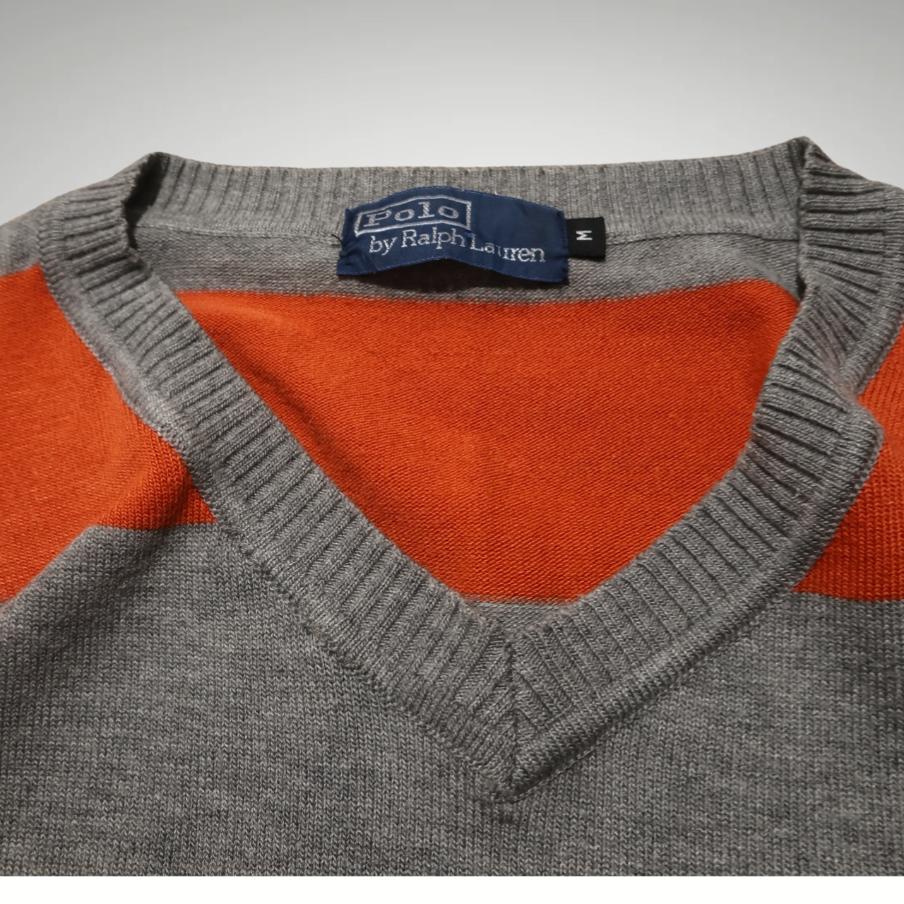 Mens Orange and Grey Ralph Lauren Sweatshirt (M)