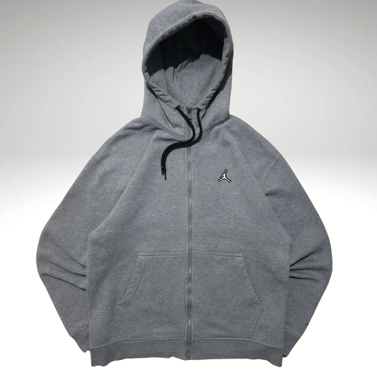 Mens Grey Jordans Zip-up Hoodie