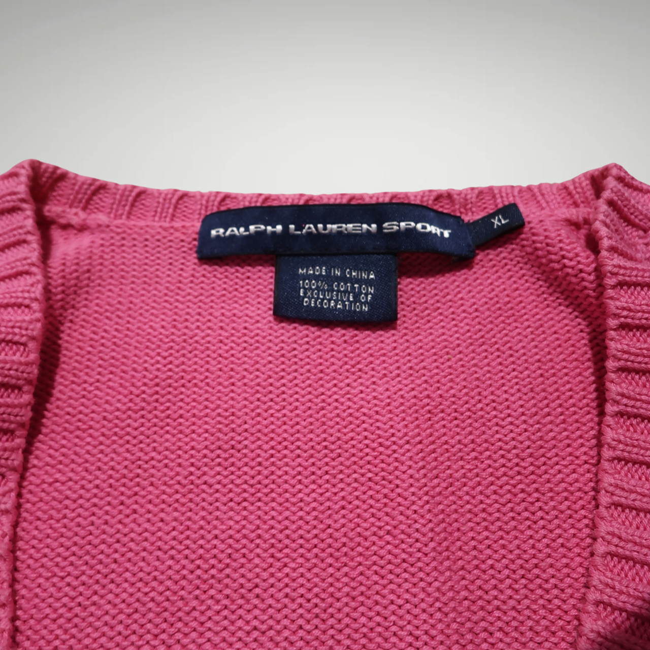 Womens Pink Ralph lauren sport V-neck Sweatshirt (XL) needs Ptp