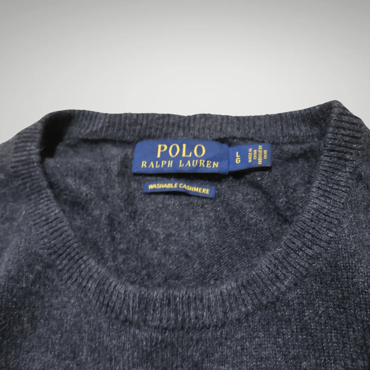 Mens Grey Ralph Lauren Sweatshirt (Cashmere) (L)