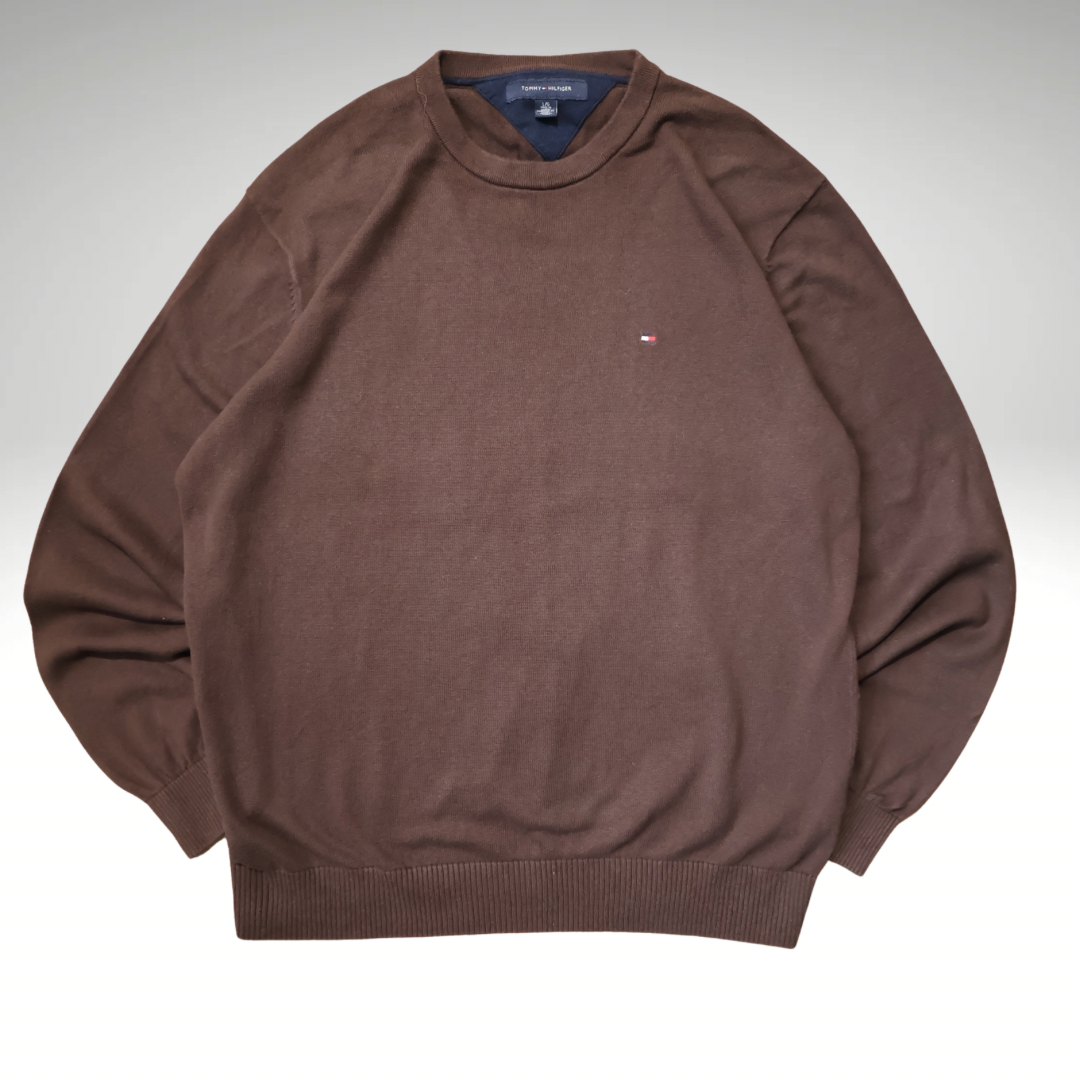 Men’s Dark Brown Tommy Hilfiger Sweatshirt (L)