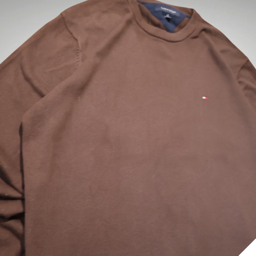 Men’s Dark Brown Tommy Hilfiger Sweatshirt (L)