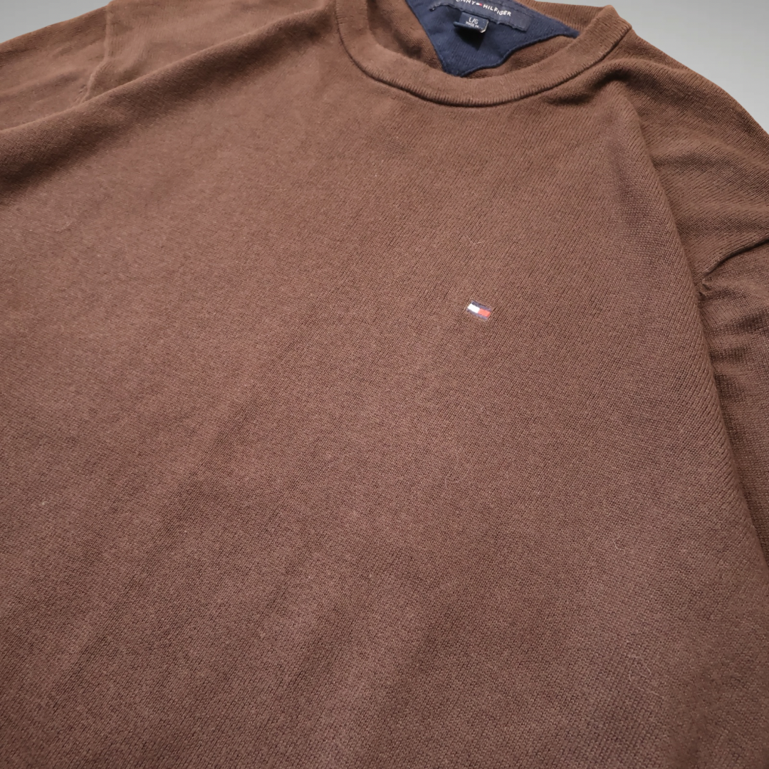 Men’s Dark Brown Tommy Hilfiger Sweatshirt (L)