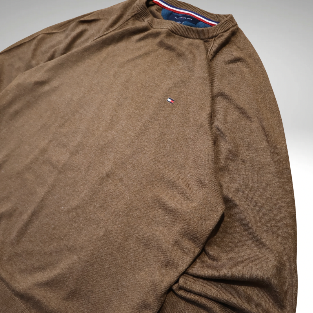 Men’s Light Brown Tommy Hilfiger Sweatshirt (M)