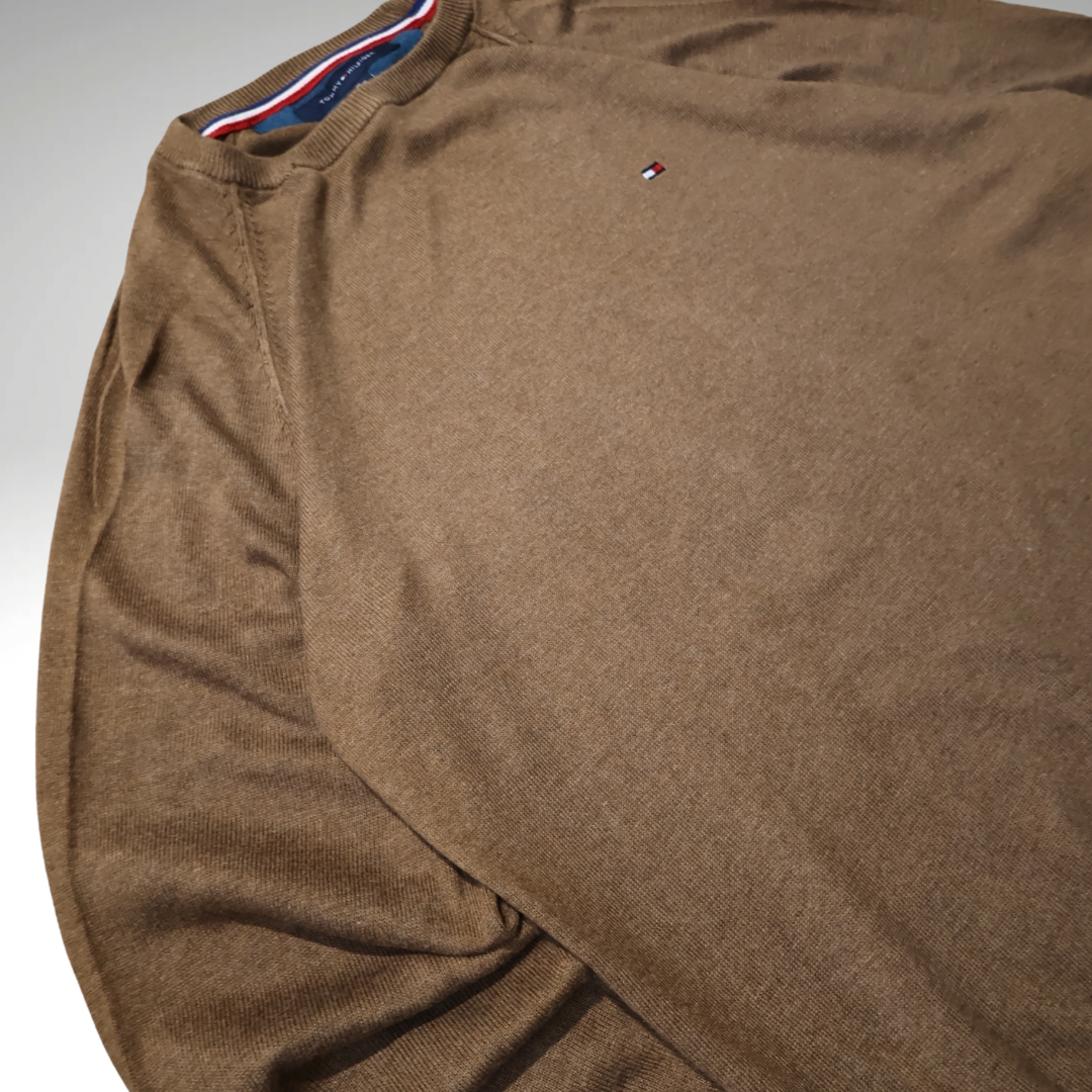 Men’s Light Brown Tommy Hilfiger Sweatshirt (M)