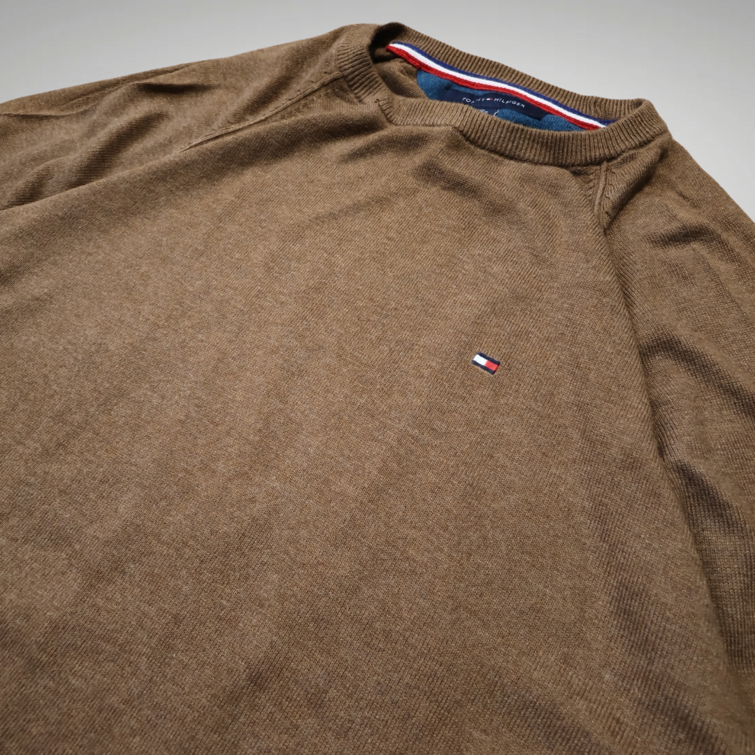 Men’s Light Brown Tommy Hilfiger Sweatshirt (M)