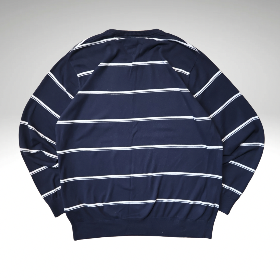 Men’s Navy W White stripes Tommy Hilfiger Sweatshirt (XXL)