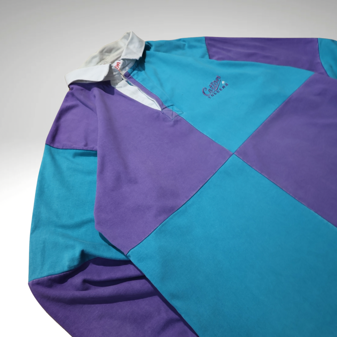 Men’s Blue & Purple Cotten Traders Jersey (L)