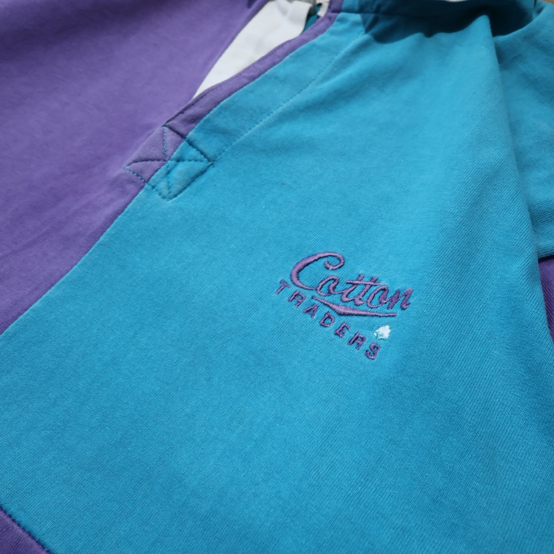 Men’s Blue & Purple Cotten Traders Jersey (L)