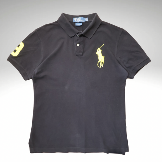 Men’s Black Ralph Lauren Polo-shirt With Yellow Pony Logo (XL)