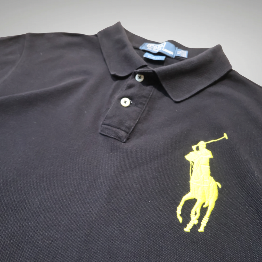 Men’s Black Ralph Lauren Polo-shirt With Yellow Pony Logo (XL)