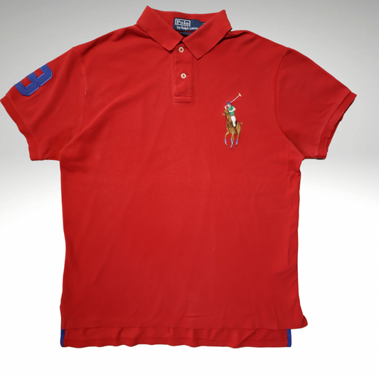 Men Red Ralph Lauren Polo Shirt (L)