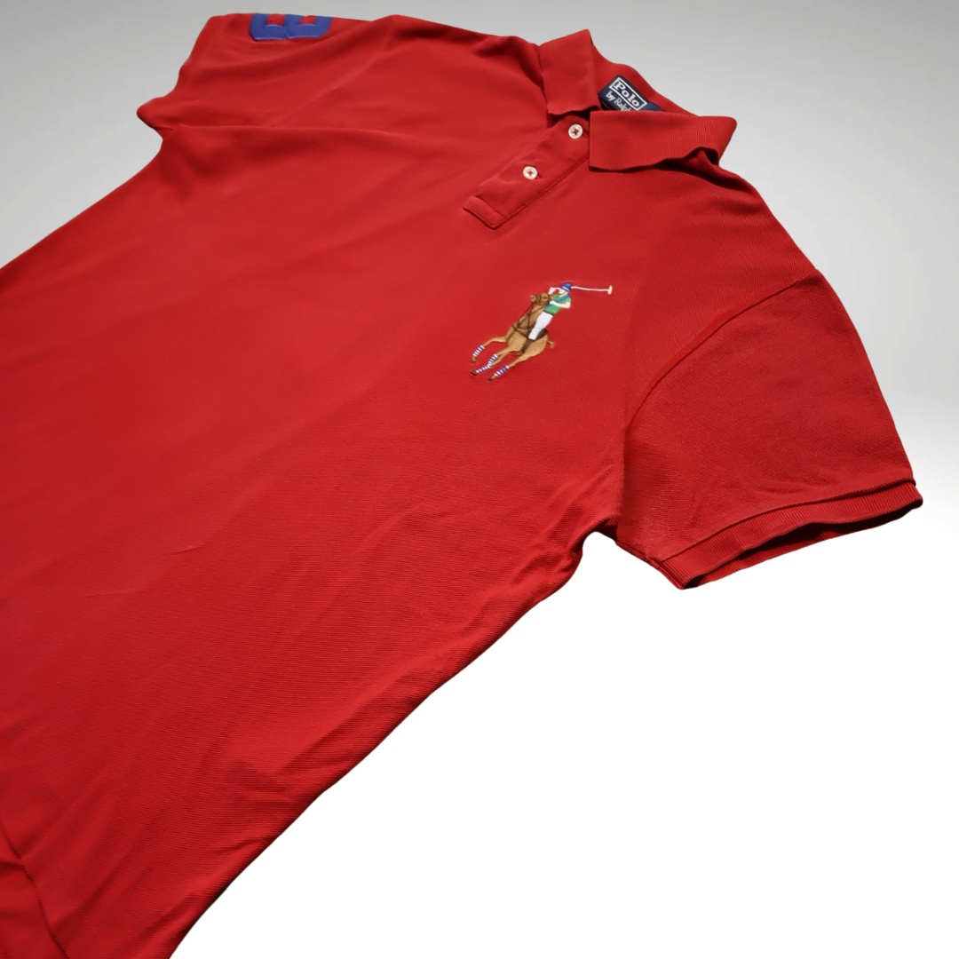 Men Red Ralph Lauren Polo Shirt (L)