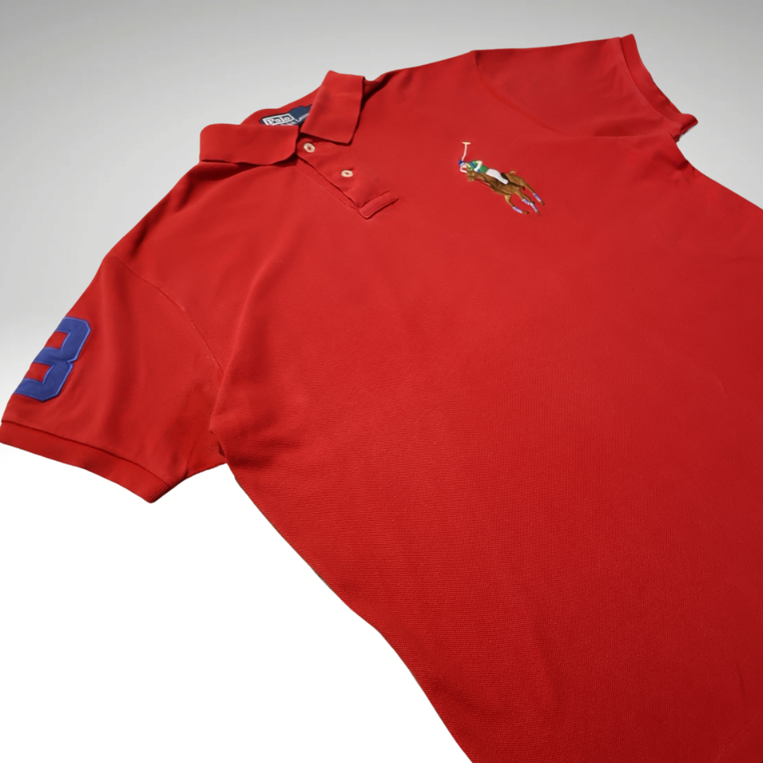 Men Red Ralph Lauren Polo Shirt (L)