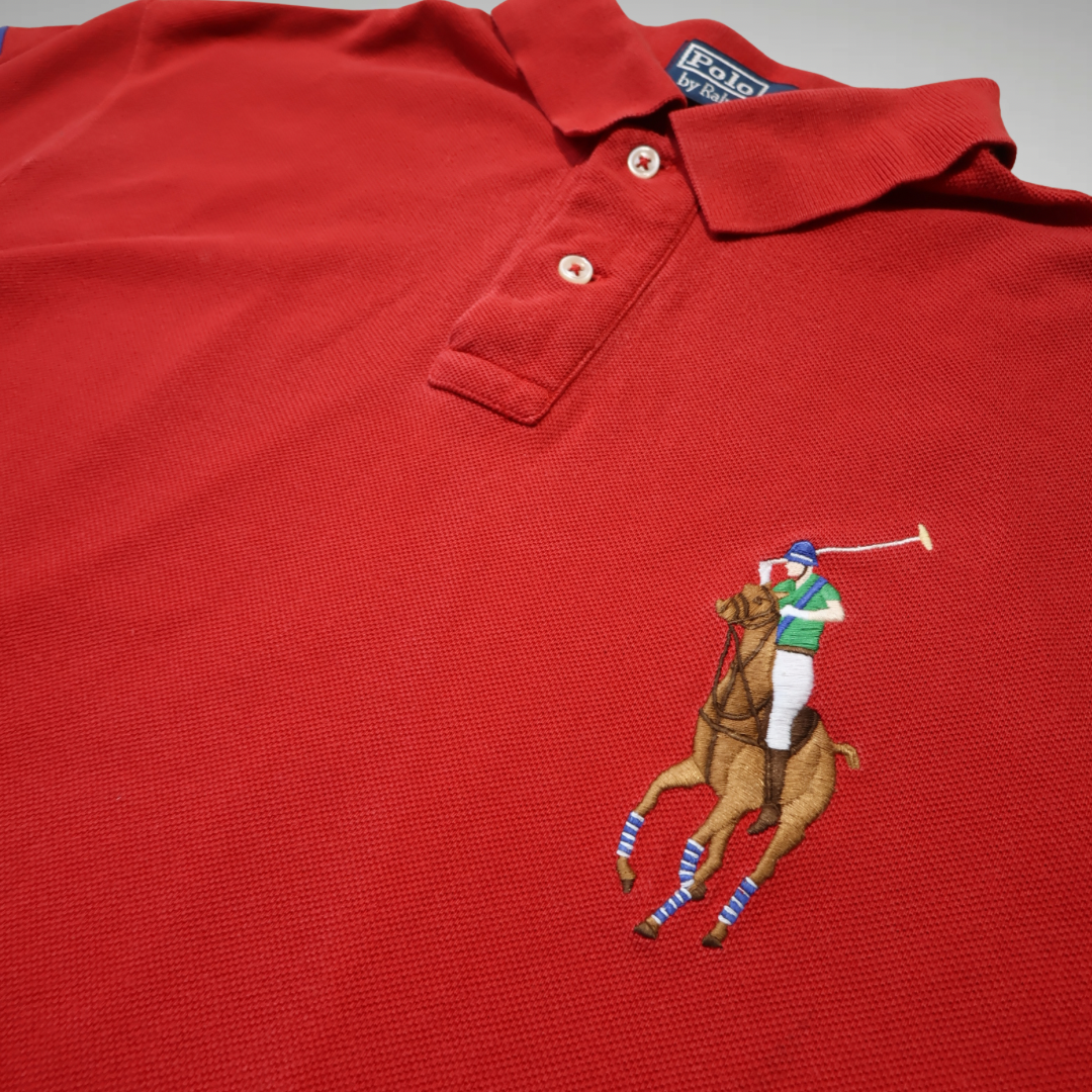 Men Red Ralph Lauren Polo Shirt (L)