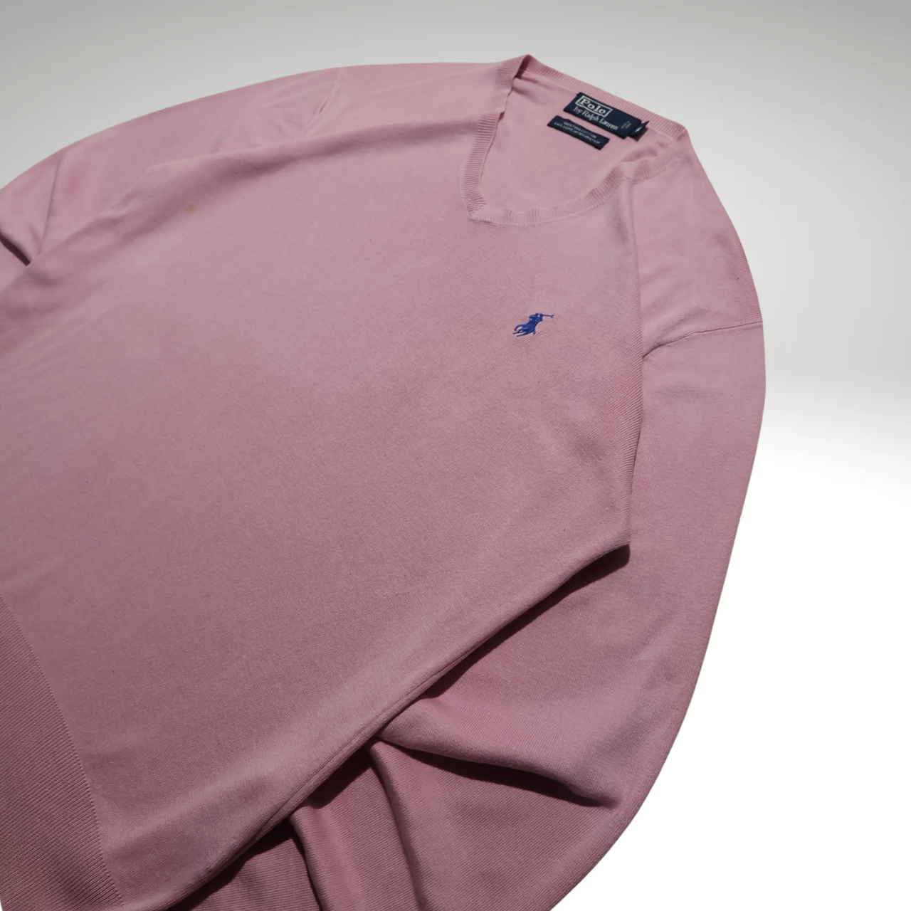 Men’s Pink Ralph Lauren Sweatshirt V-neck (M)