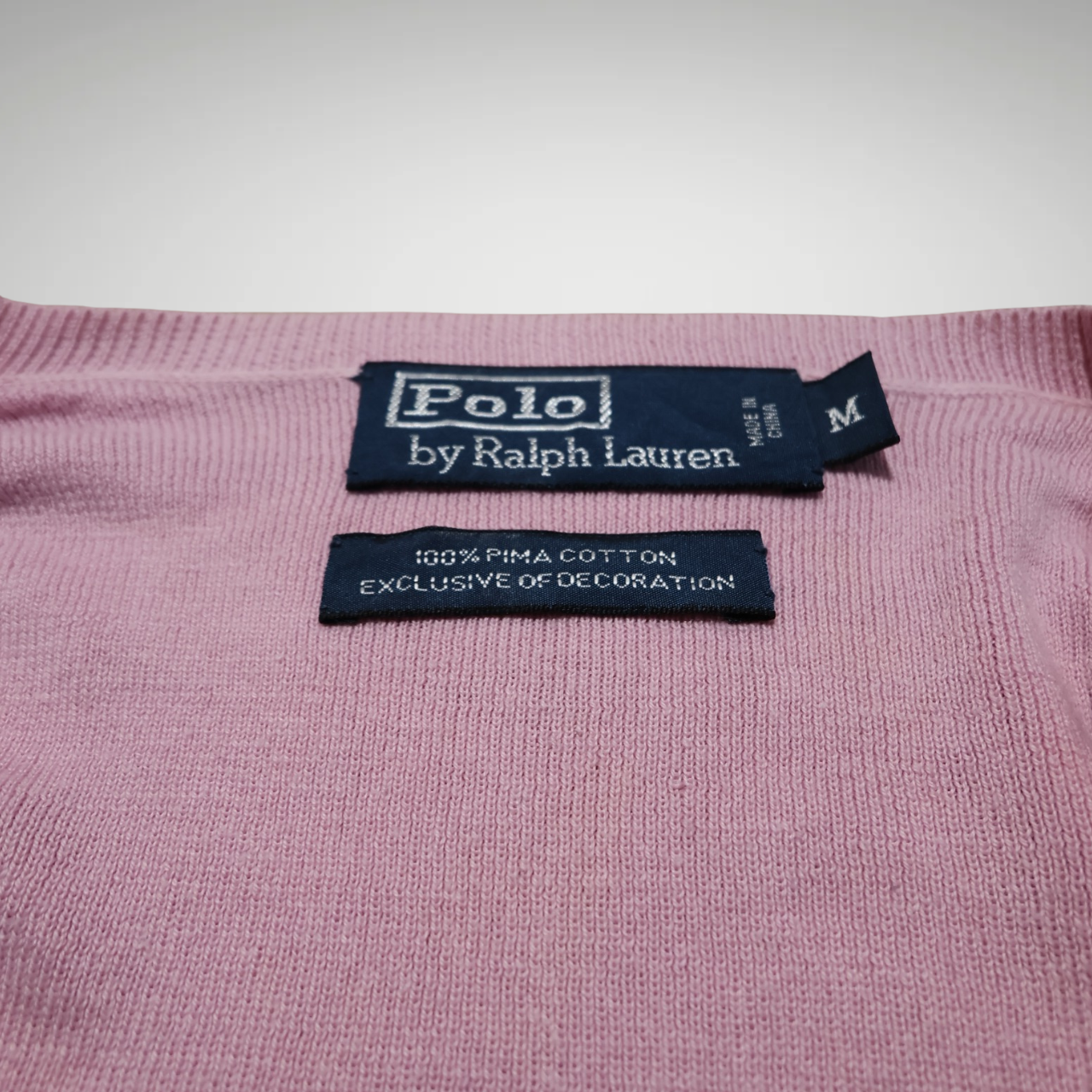 Men’s Pink Ralph Lauren Sweatshirt V-neck (M)