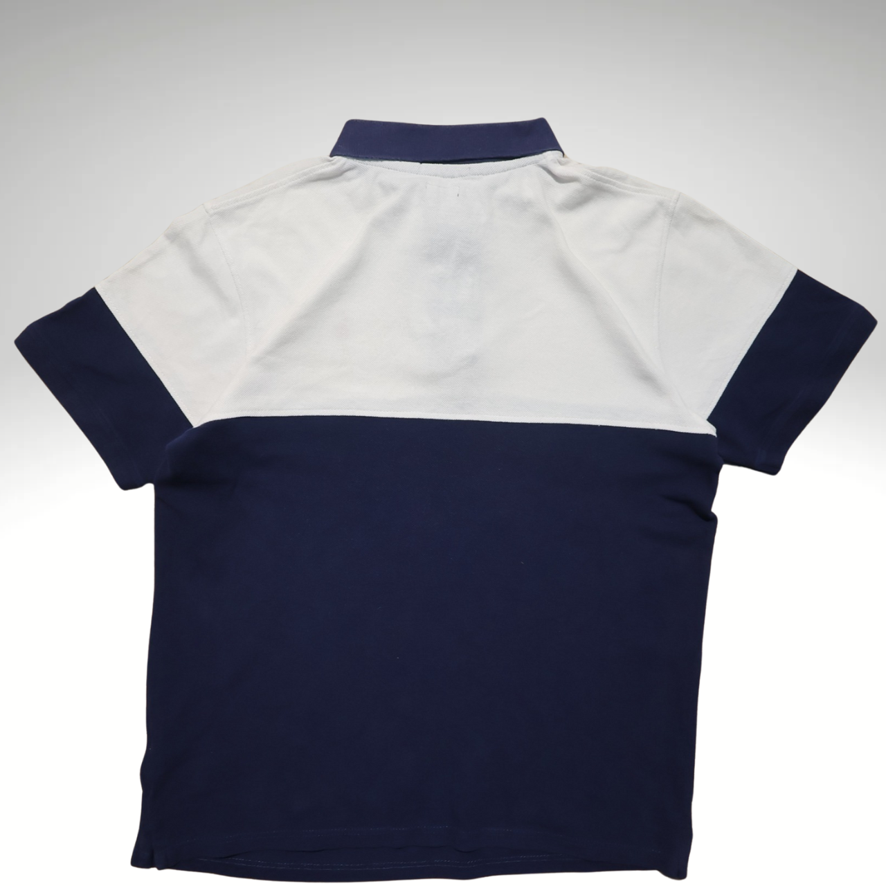 Men’s White & Navy Ralph Lauren Polo shirt (M)