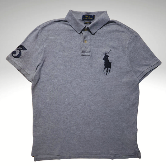 Men’s Grey Ralph Lauren Big pony Polo shirt (L)