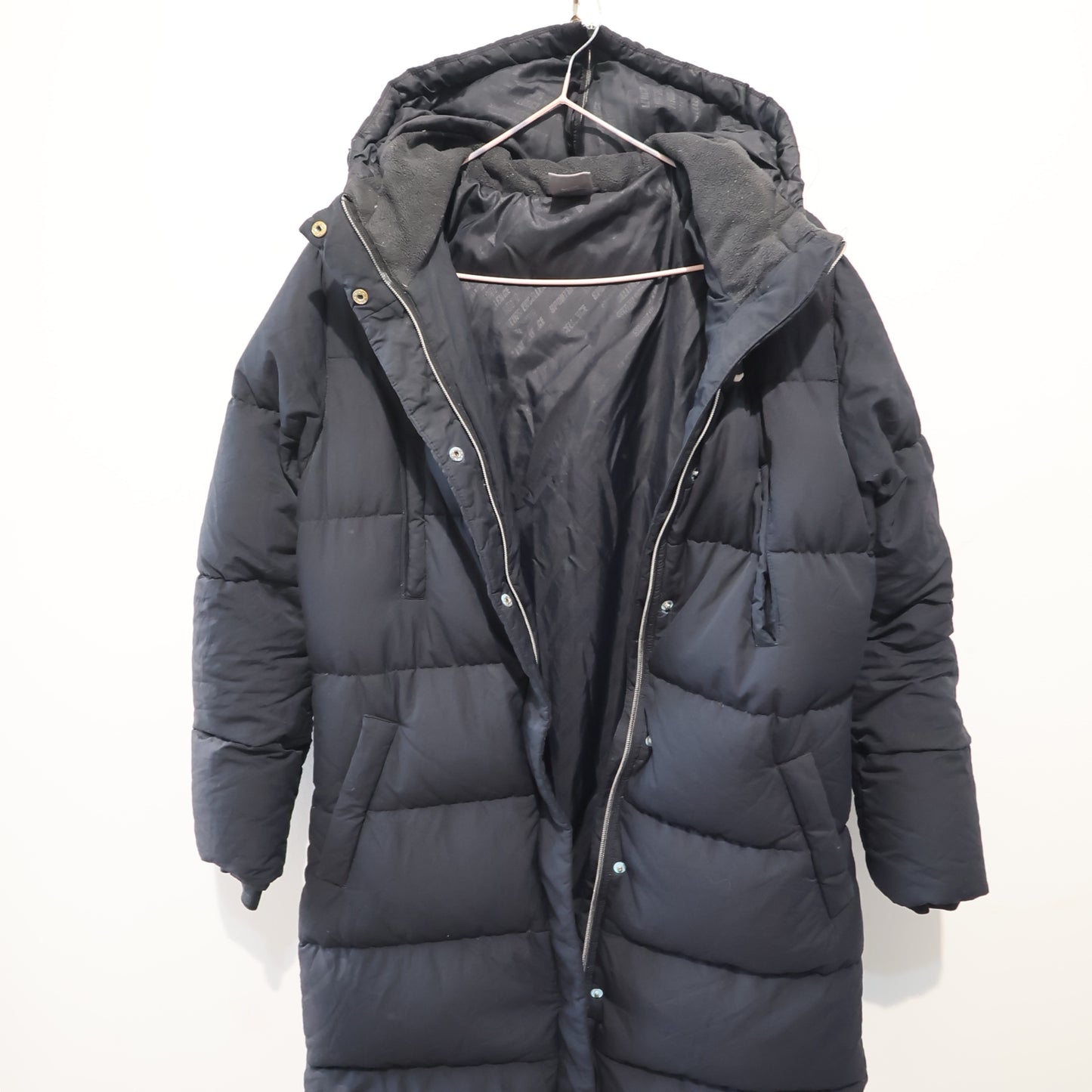 Women’s Black Nike long puffer coat (S)