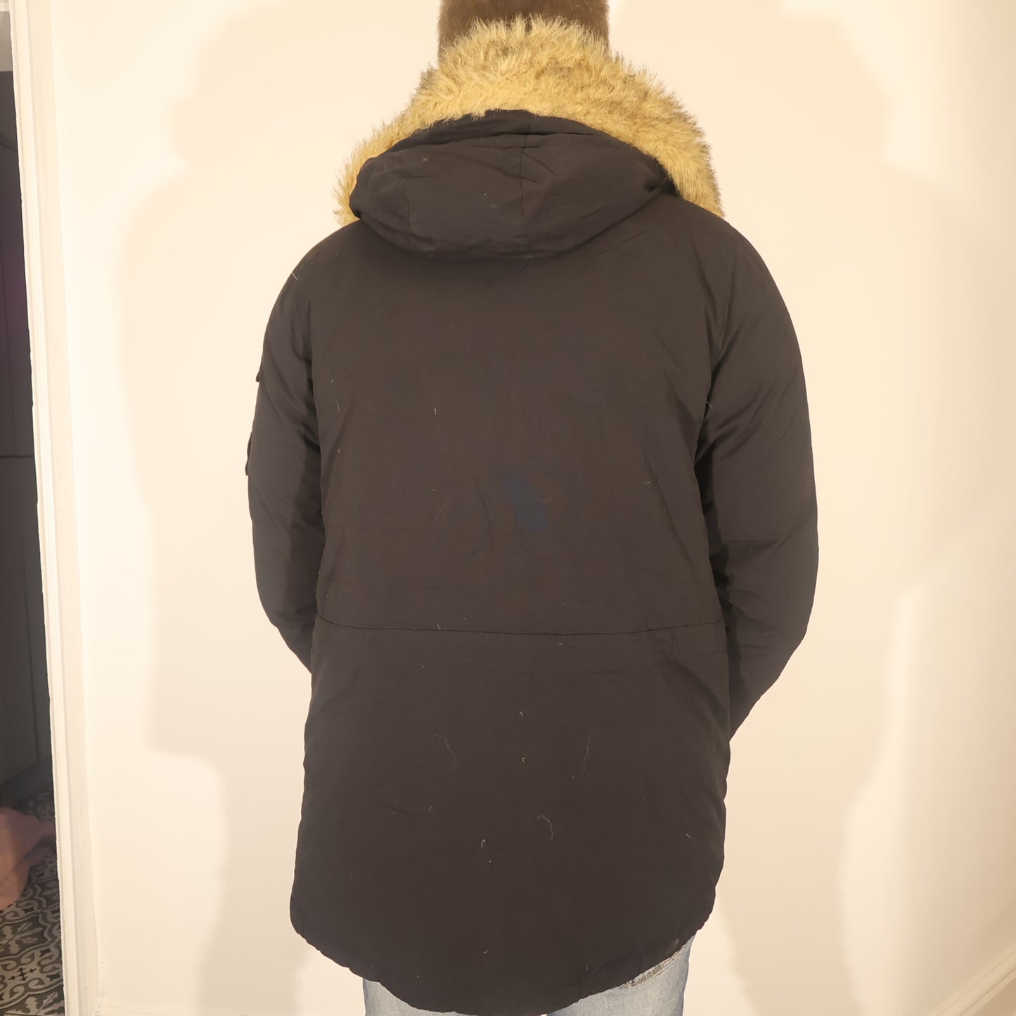 Men’s Black Carhartt parka coat (XS)