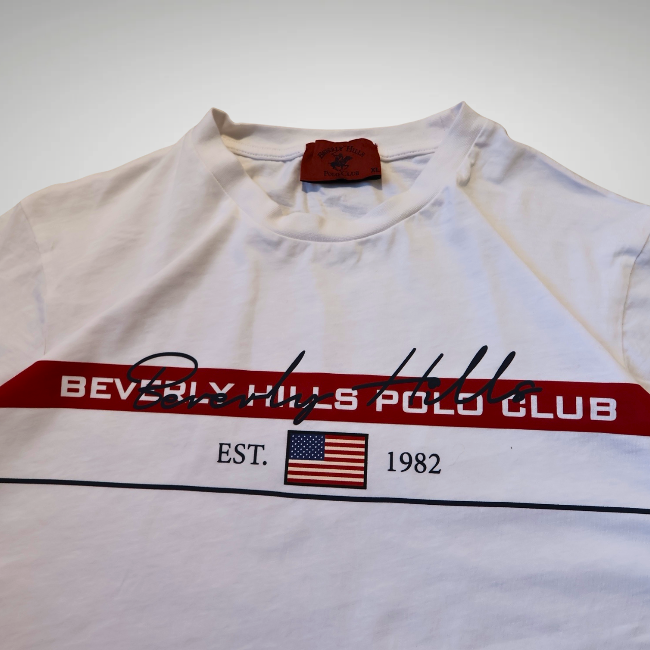 Men’s White Beverly Hills Polo Club T-shirt (XL)