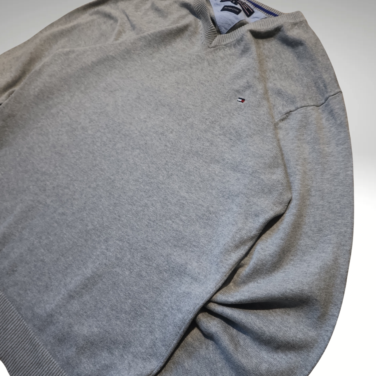 Men’s Light Grey Tommy Hilfiger Sweatshirt (M)