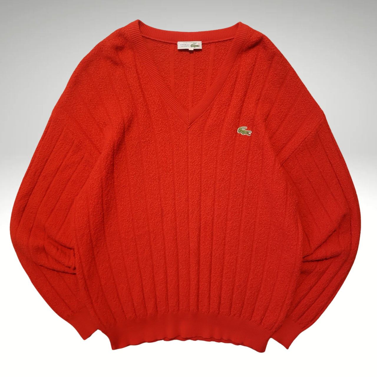 Men’s Red V-back Lacoste Sweatshirt (L)